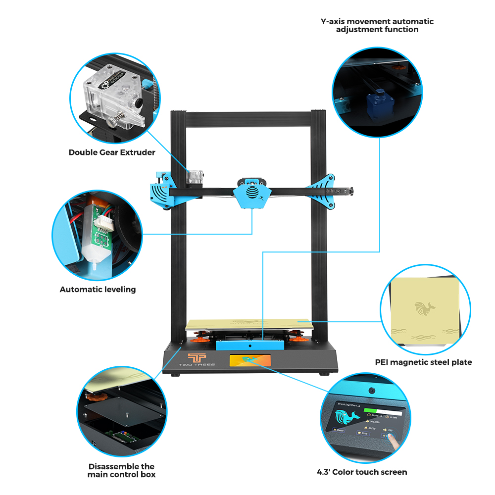 Twotrees Blu-5 Bluer Plus L3D  - đánh giá và giá Bltouch