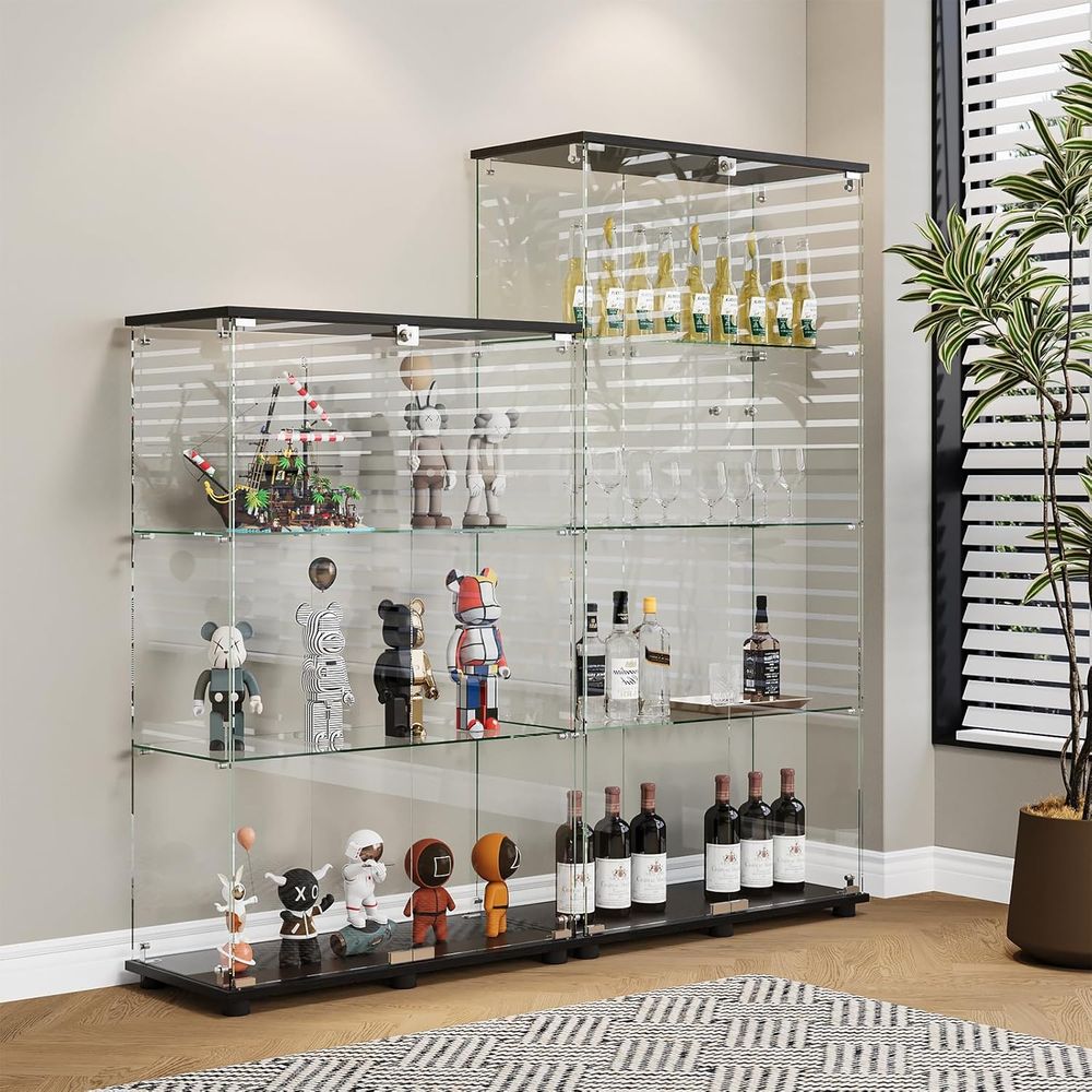 Glass Display Cabinet with 4-S - đánh giá và giá Glass Bed