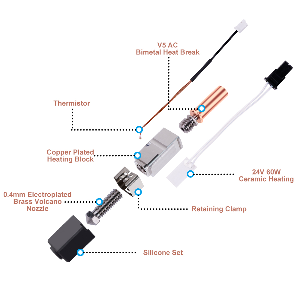 Hotend Kit for Anycubic Kobra  - đánh giá và giá Hotend Assembly