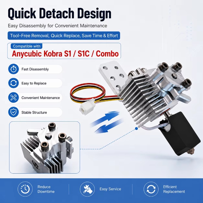 Upgrade Quick Detach Hotend Ra - đánh giá và giá Hotend Assembly