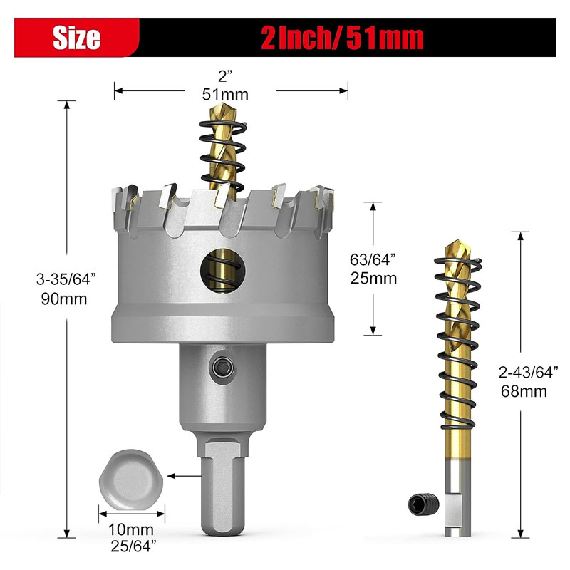 TCT Carbide Hole Saw Kit Carbi - đánh giá và giá Nozzle Tungsten