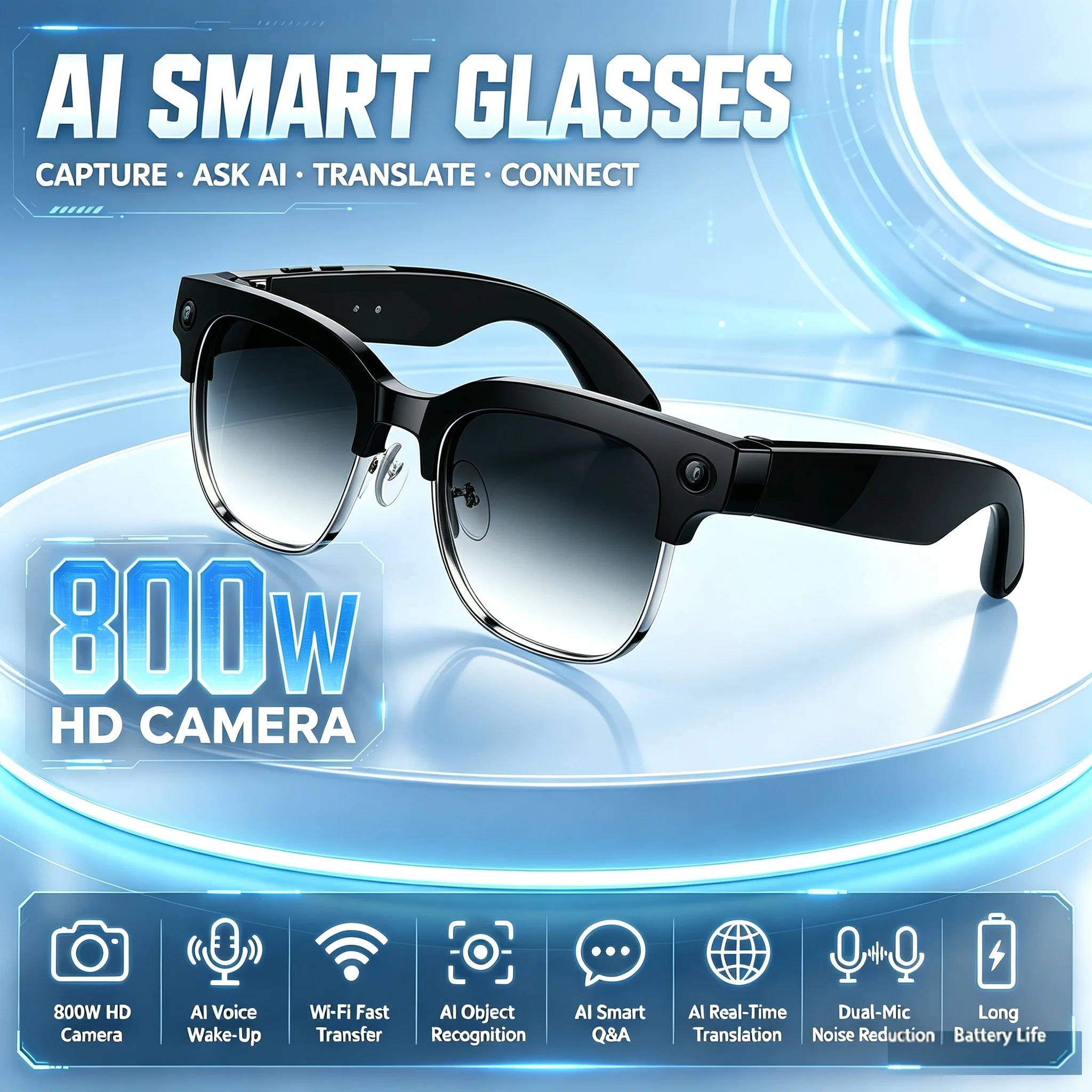 AI Smart Glasses with Voice Wa - đánh giá và giá Bltouch