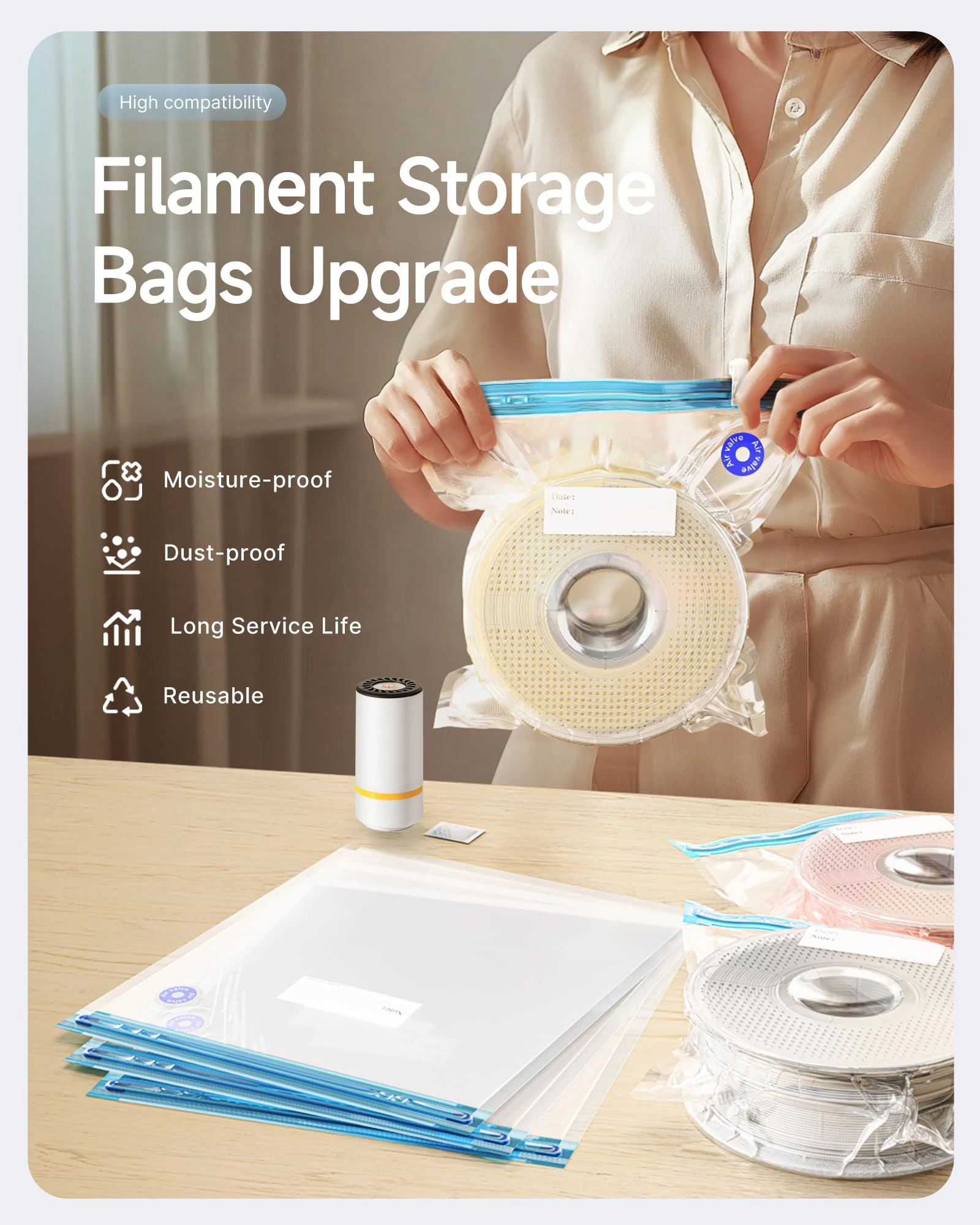 3D Printer Filament Vacuum Bag - đánh giá và giá 3D Printer Bed